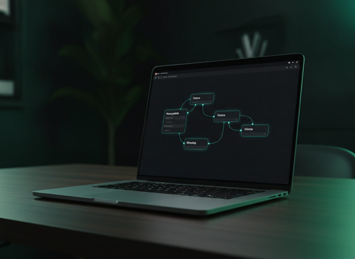 Flux d'automatisation sur un ordinateur portable